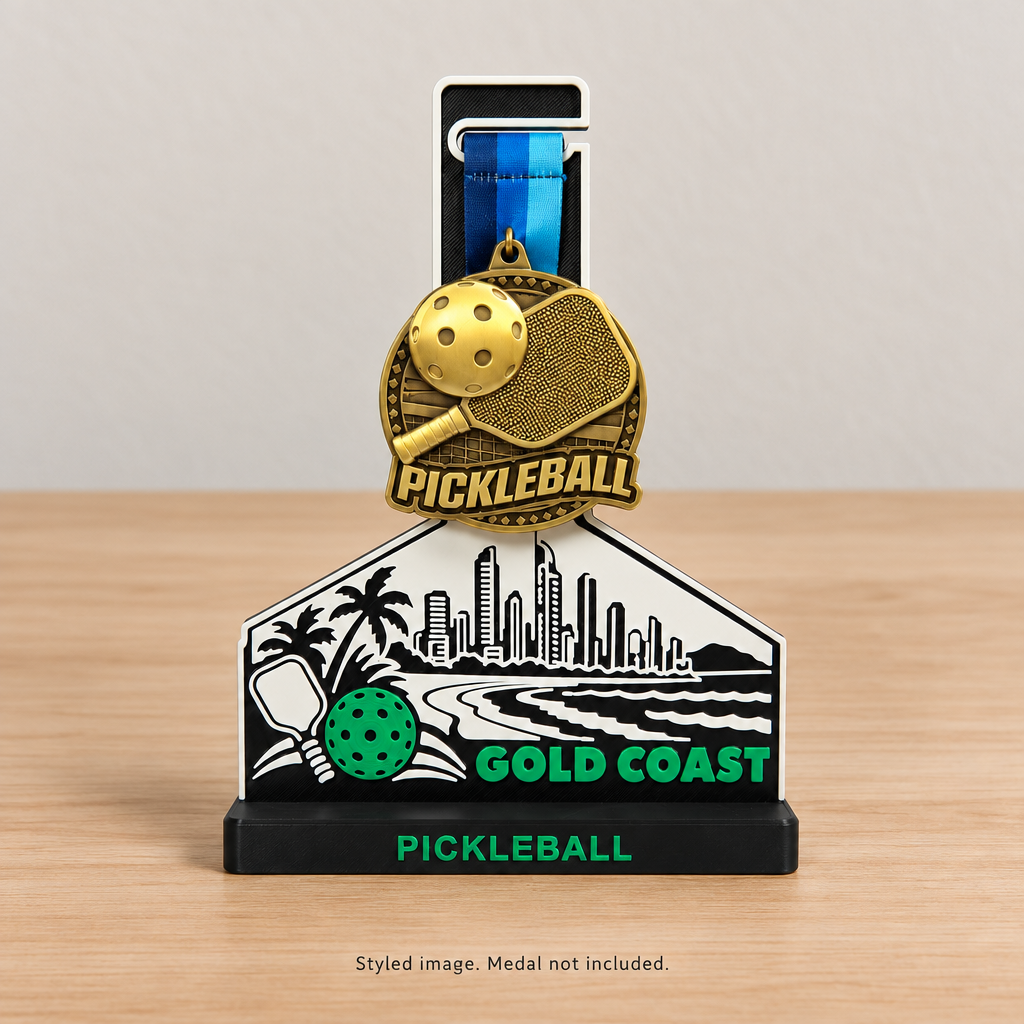 Pickleball Medal Holder - Gold Coast